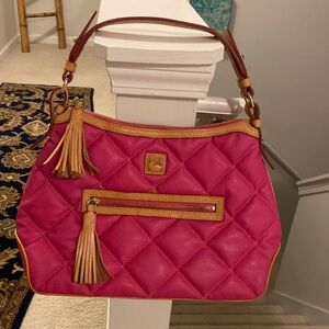 - Rooney & Bourke Quilted Nylon Handbag Hot Pink